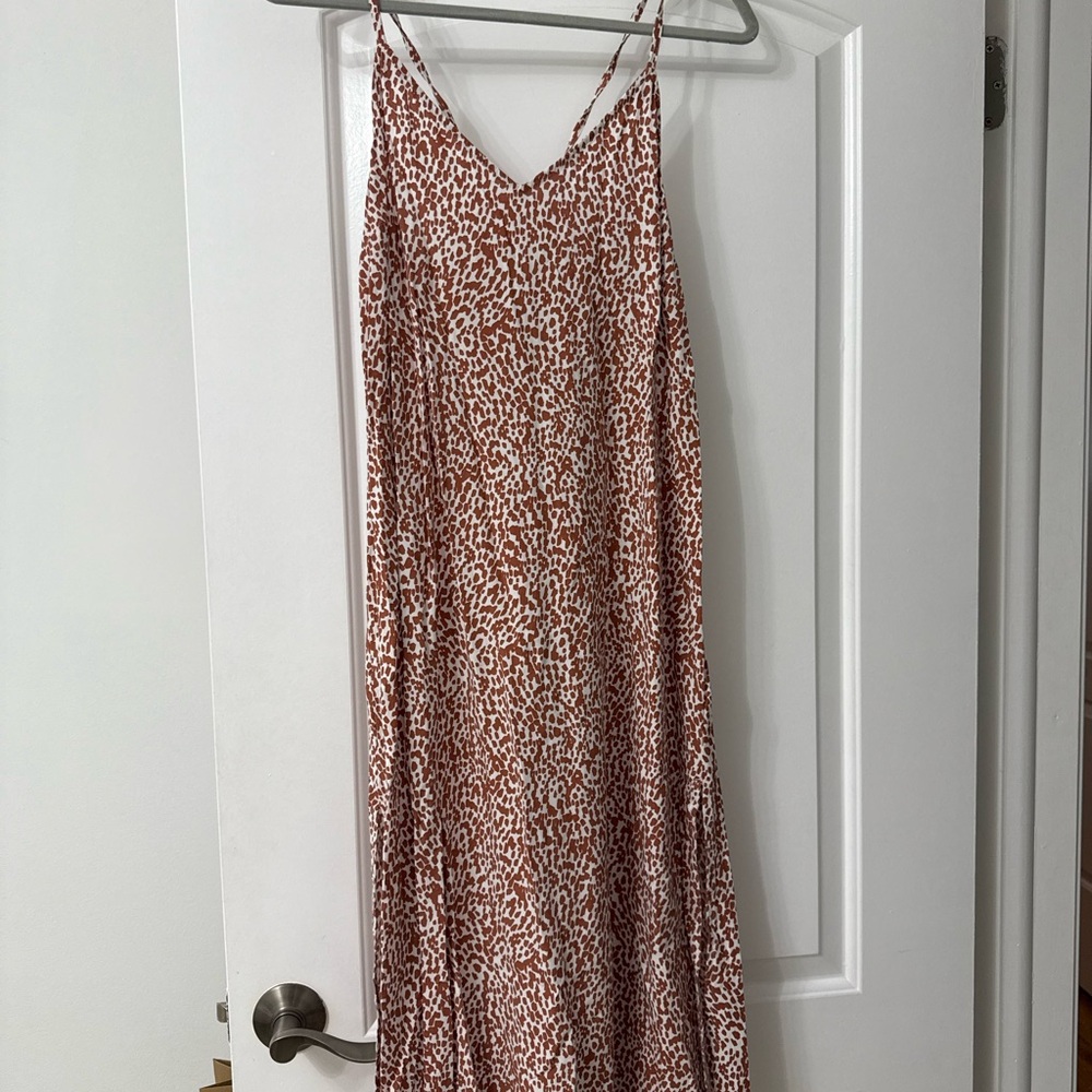 Summer printed maxi dress with slit